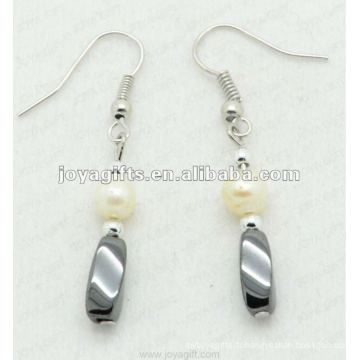 Fashion Hematite Twist Beads Earrings